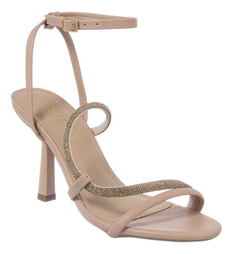 Sandalias Feminina Salto Fino Festa Strass Elegante Luxo