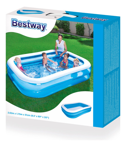 Piscina Familiar Bestway Para Niños 262 X 175 X 51 Cm