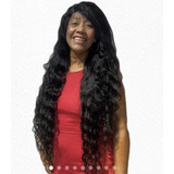 Peruca Front Lace Cabelo Humano Ondulado 90cm 10x10