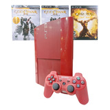 Sony Playstation 3 Super Slim Vermelho 500gb God Of War