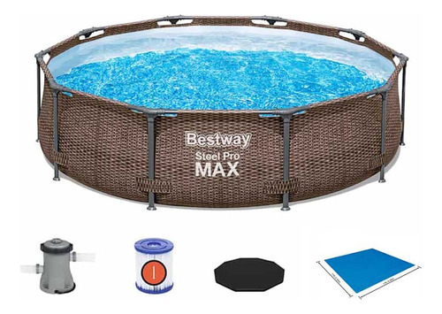 Piscina Estrutural 4.678l Deluxe Filtro Capa Forro Bestway