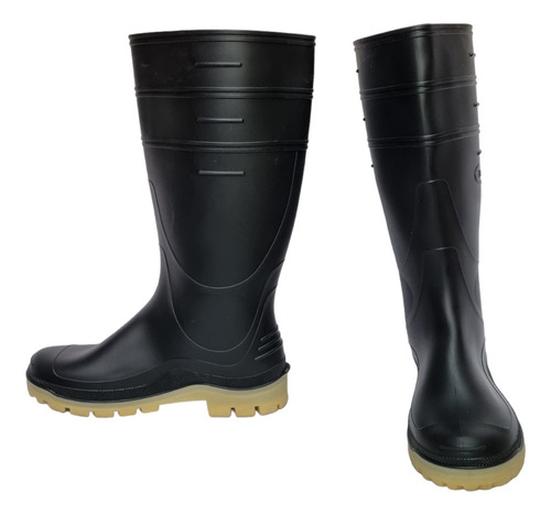 Botas Caucho Talla 36 Idecal Negro Amarillo