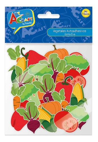 Stickers Figura Vegetales Goma Eva 36 Piezas Art And Craft