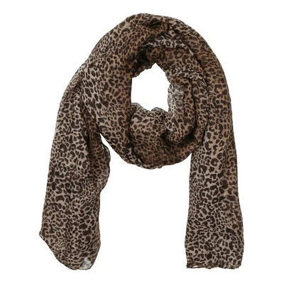 Pashmina Bufanda Mujer Level 26 Leopardo Paliacate Café Marrón