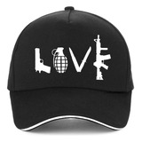 Gorra De Béisbol Ajustable Con Estampado Love Guns