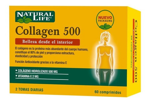 Natural Life Collagen 500 X60 Comprimidos Sabor Sin Sabor
