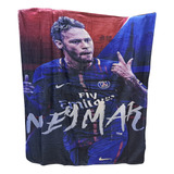 Colcha Manta Frazada Invierno De Fútbol Neymar 150 Cms