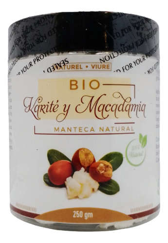 Manteca De Karité Con Macadamia Orgánica Libre De Químicos 