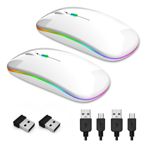 Mouse Inalámbrico Y Silencioso Bluetooth 2.4g Recargable