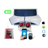 Alarma Vecinal Wifi Rf Solar Doble Sirena Boton Fire 300m 