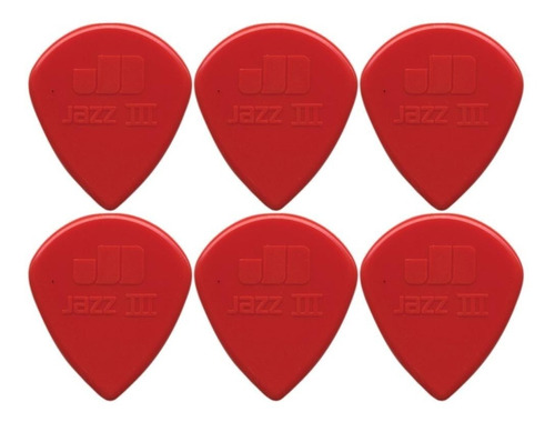 Jim Dunlop Jazz Iii Puas Nylon Pack X 6