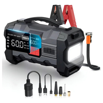 Arrancador de Batería Portátil Zukaka con Inflador 150 PSI para Auto y Moto | Envío gratis