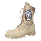 Botas Tácticas Militares Modelo Jungla Cuero Y Lona Beige 