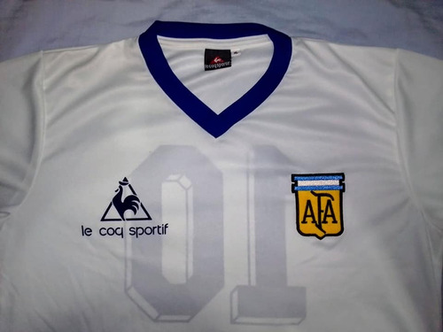 Camiseta Retro Blanca 1982 Maradona  Xl  (60 Cm X 76 Cm)