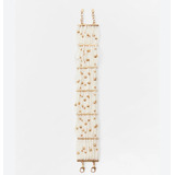 Zara Nova Pérola Maxi Choker Colar Dourado E Branco