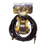 Cable Guitarra Bajo Plugs Chapados En Oro Marca Leem 9 Metro