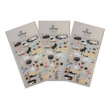 3 Plancha De Sticker Pvc 15x9cm Meow Gatitos Ibi Craft