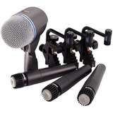 Shure Dmk57-52 Kit De Micrófonos Para Batería Sm Beta Color Black