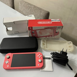 Nintendo Switch Lite Coral + Extras