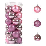 Paquete Esferas Decorativas Navideñas  Chicas 4.5 Cm