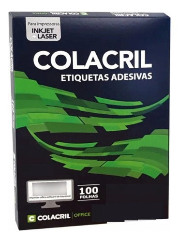 Etiqueta Impressora A4 99 X 55,8mm Colacril 100fls Ca4350