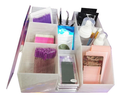 Organizador Grande Marmol Para Pallets Lashes