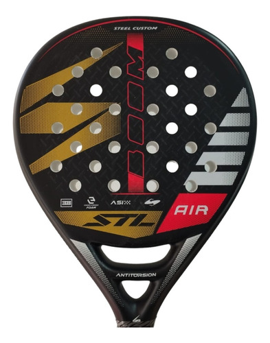 Paleta Padel Paddle Steel Custom Air Boom + Regalos!