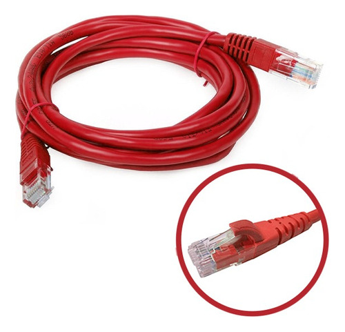 Cable Patch Cord Nexxt Cat5e De 1mts Color Rojo