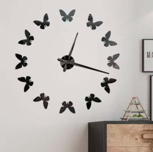 Reloj De Pared 3d Moderno Pequeño Mariposas