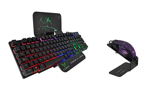 Combo Gamer Gt300c Teclado Y Mouse Negro. 