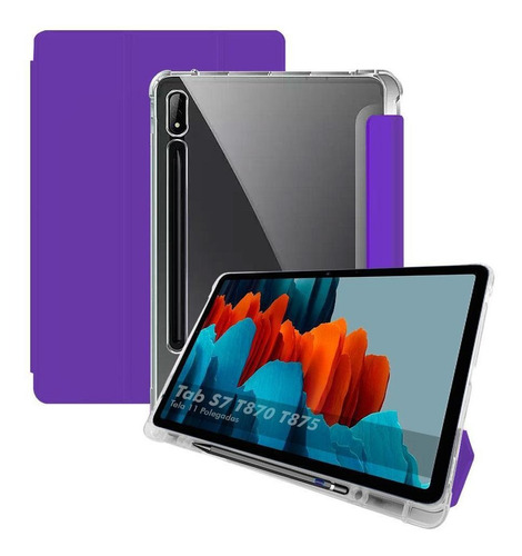 Capa Case Tab S7 T870 T875 Smart Magnética Premium - Roxa