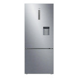 Refrigerador Bottom Freezer 423.5l Inox Haier Hbm425em Color Plateado