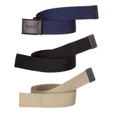 Cinturones Hurley Para Hombre (paquete De 3), Azul Marino, T
