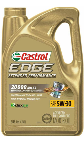 Aceite Castrol Edge 5w30 Extended Sintetico Garrafa 4.73lt