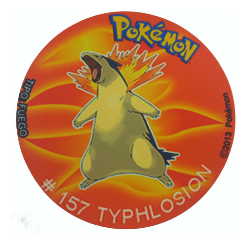 Mousepad De Tazo Pokemon Modelo #157 Typhlosion