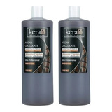 Pack 2  Keraliss Keratina Alisante Liquida Chocolate 1000 Ml