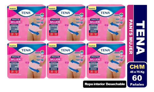 Tena Pants Mujer Ropa Interior Desechable X6 Elige Talla