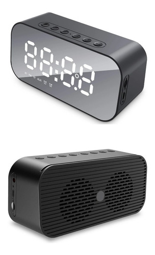 Parlante Reloj Digital Bluetooth Alarma Fm Usb Recargable