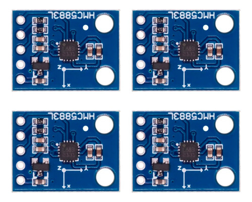 Kit 4 Sensores Hmc5883l Magnetometro Gy273 Brujula 3 Eje I2c