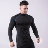 Camisas De Compresión De Alta Elasticidad Para Hombre, Manga