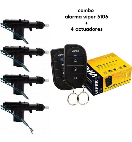 Alarma De Seguridad Viper 3106 + 4 Actuadores Combo