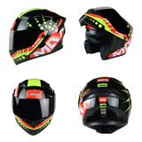 Casco Abatible De Moto Edge Helmets Maxspeed Certificado Dot