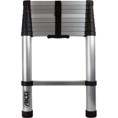 Escalera Telescópica Aksi De 9 Escalones Color Gris | MercadoLibre