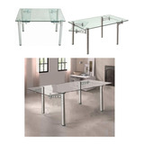 Mesa Comedor Extensible Vidrio  1,40/2mts