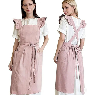 Delantales De Mujer De Doble Impermeable Para Chef Cocinar | MercadoLibre