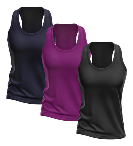 Kit Regata Feminina Dryfit Academia Treino Camiseta Cavada