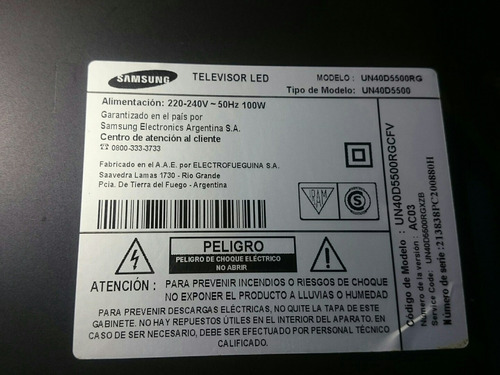 Repuestos Tv Samsung Un40d5500rg