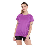 Polera Mujer Deportiva Poliéster R-neck Lila Corona