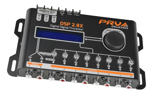 Prv Audio Car Audio Dsp 2.8x Crossover Y Ecualizador Digital