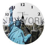 Reloj De Pared Vintage 33 Cm New York - Re3683
